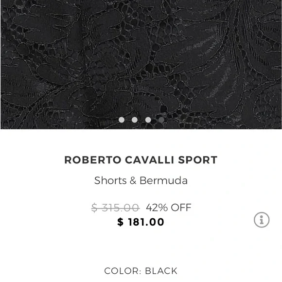 Roberto Cavalli sport , shorts Bermuda, black, size L